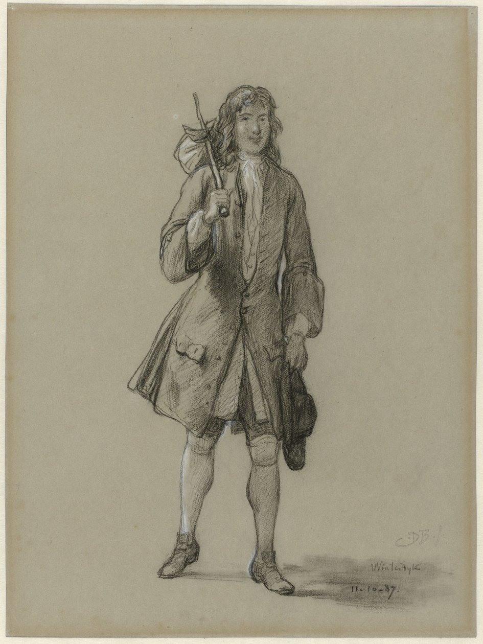 Ferdinand Huyck wraca z zagranicy. Ilustracja do książki o tym samym tytule autorstwa Jacoba van Lennepa autorstwa David Bles