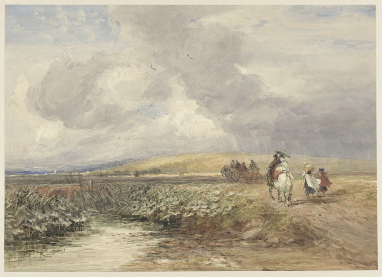 Krajobraz z podróżnikami autorstwa David Cox (I)
