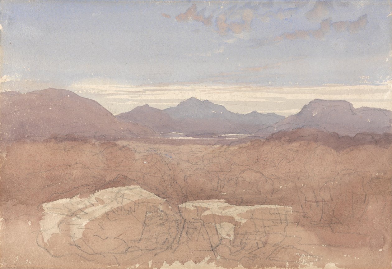 Widok na góry, Północna Walia autorstwa David Cox