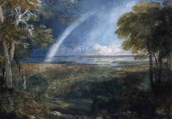Tęcza nad Severn (akwarela na papierze) autorstwa David Cox