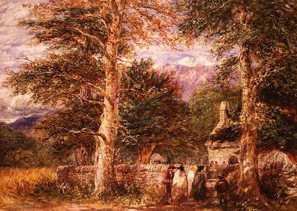 Kościół Bettws-y-Coed, Północna Walia autorstwa David Cox