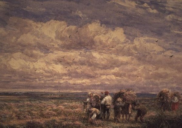 Zbieracze mioteł (akwarela na papierze) autorstwa David Cox