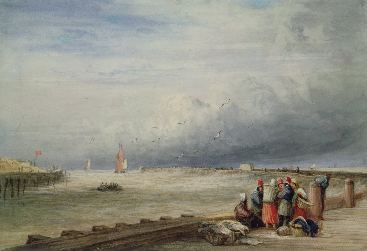 Molo w Calais (WC) autorstwa David Cox