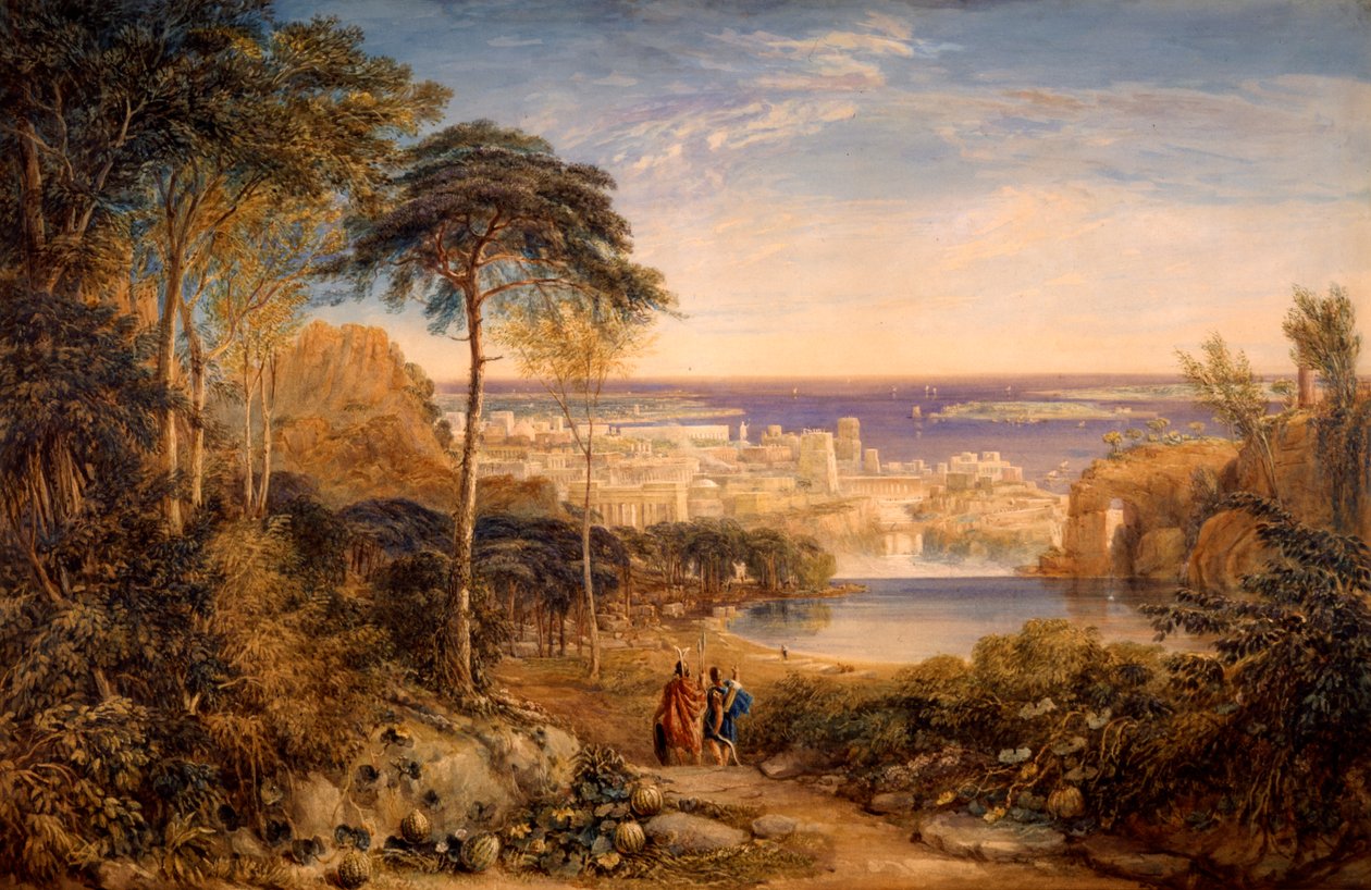 Kartagina: Eneasz i Achates, 1825 autorstwa David Cox