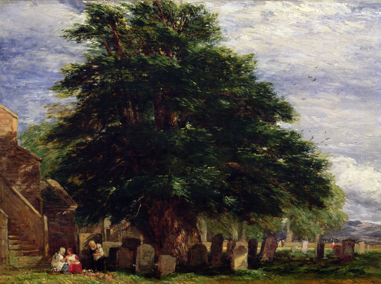 Darley Churchyard autorstwa David Cox
