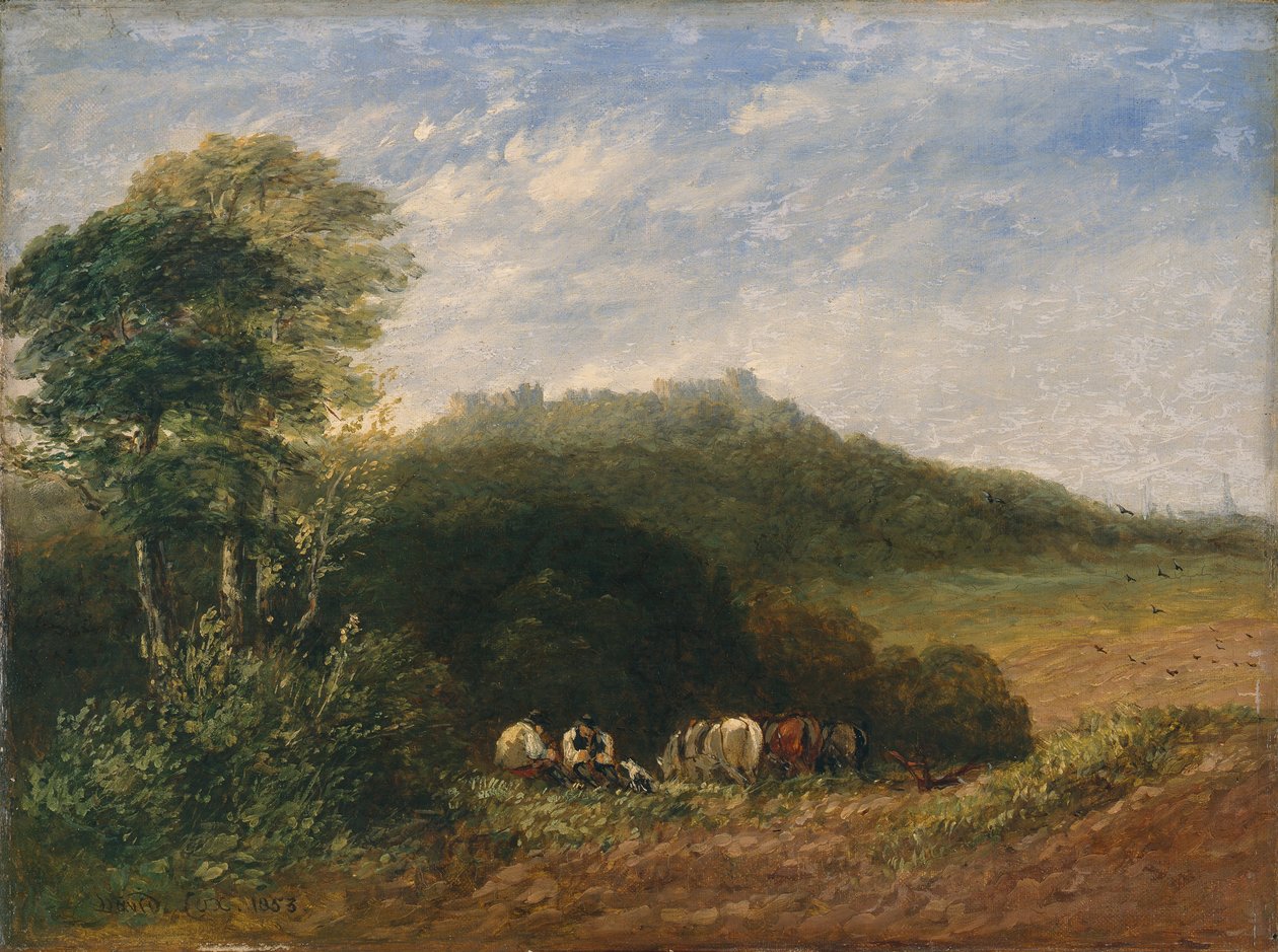 Zamek Dudley; 1853 (olej na płótnie) autorstwa David Cox