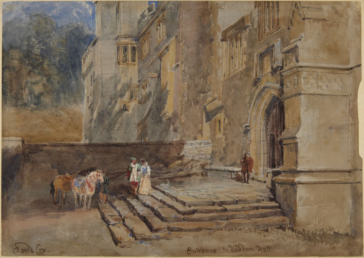Wejście do Haddon Hall autorstwa David Cox