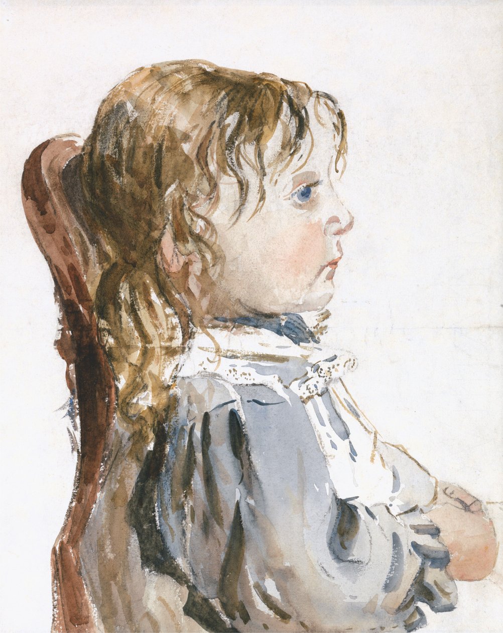 Dziewczynka w fartuszku autorstwa David Cox
