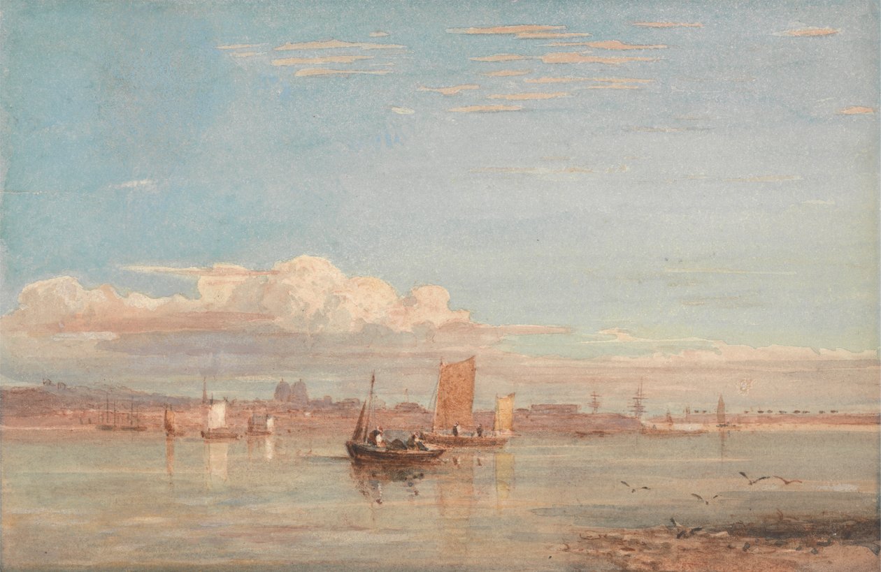 Szpital Greenwich z Woolwich Reach autorstwa David Cox