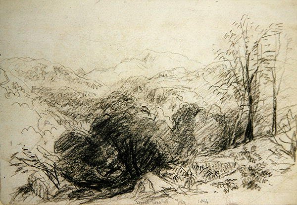 Moel Siabod (kreda na papierze) autorstwa David Cox