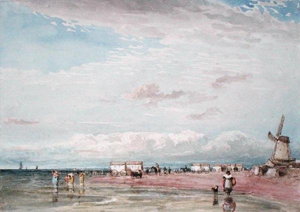 North Shore, Liverpool (akwarela na papierze) autorstwa David Cox