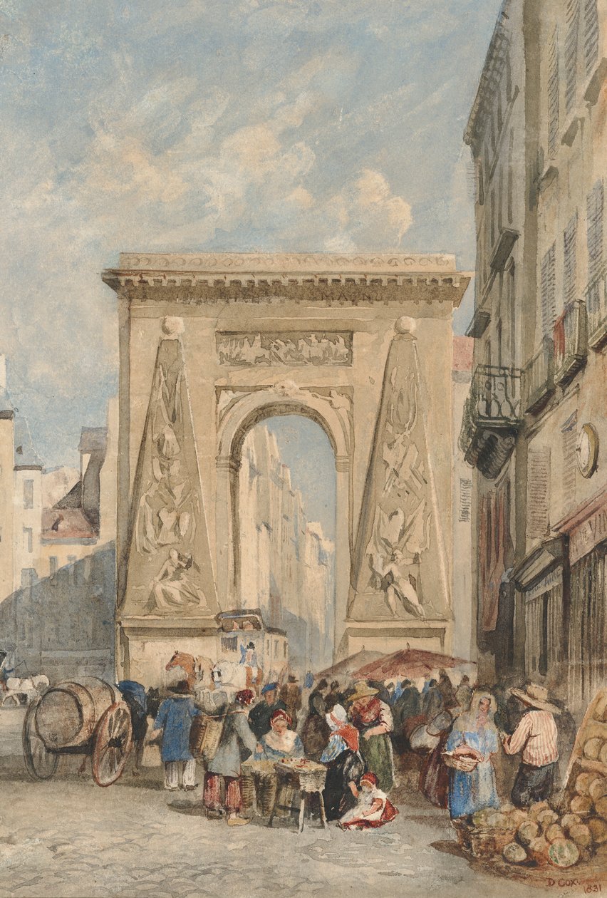 Porte Saint Denis, Paryż autorstwa David Cox