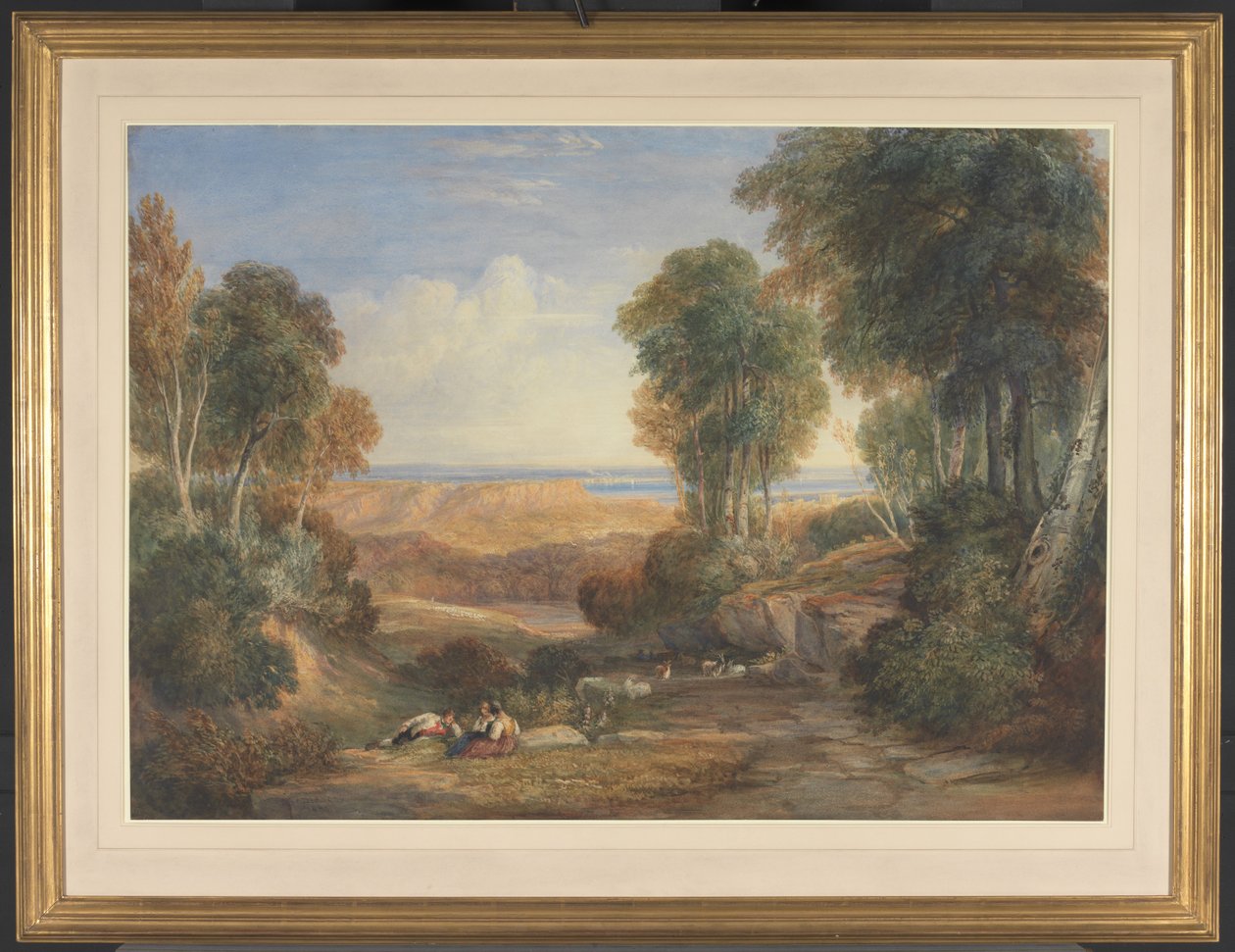 Ujście rzek Severn i Wye z Chepstow w oddali autorstwa David Cox