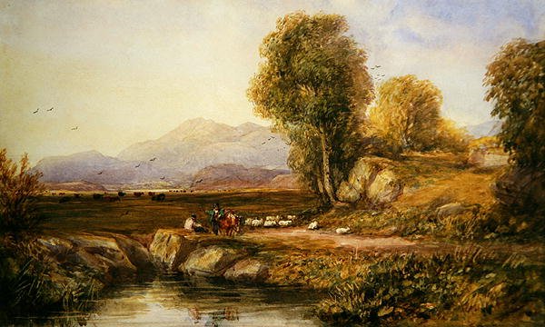 Dolina Conwy (akwarela na papierze) autorstwa David Cox