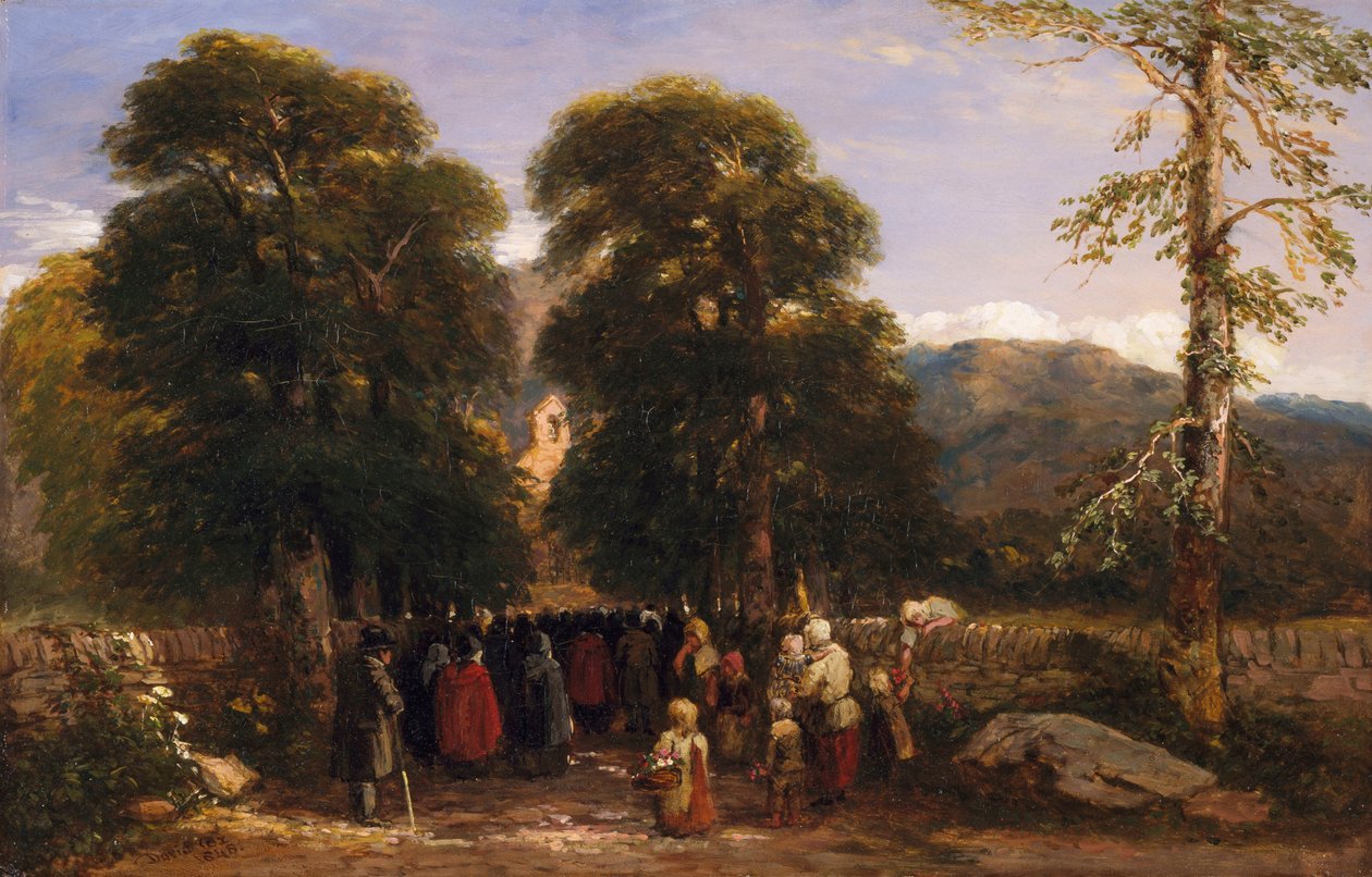 Walijski pogrzeb, 1848 autorstwa David Cox