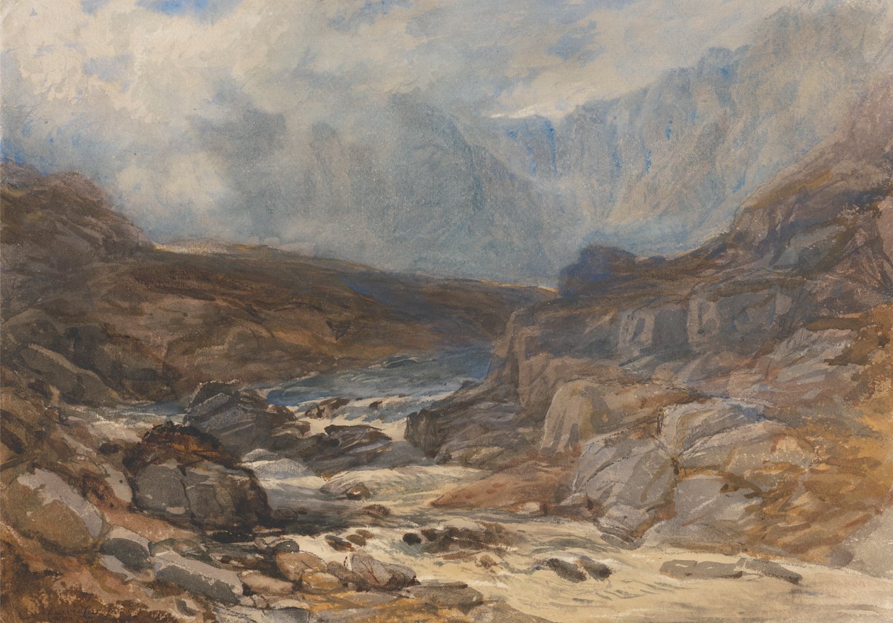 Walijski górski strumień autorstwa David Cox Jr.