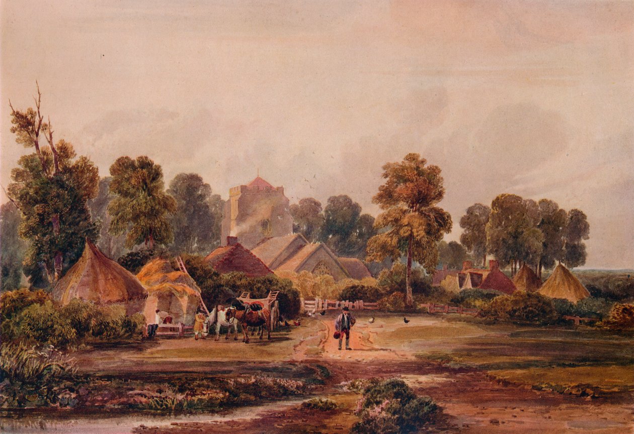 Farma Worcestershire, ok. 1848 r. autorstwa David Cox the elder