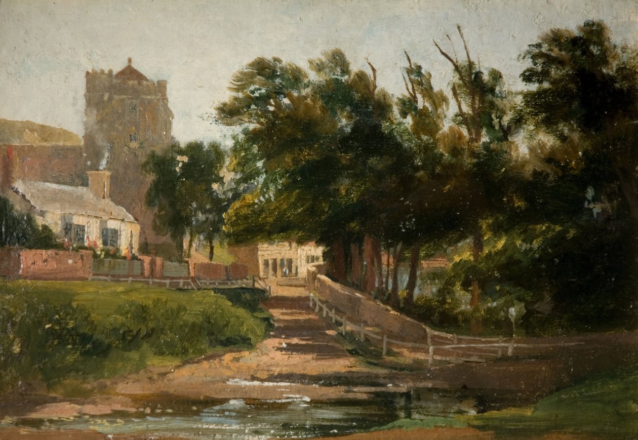 Kościół Wszystkich Świętych, Hastings, 1813. autorstwa David Cox the elder