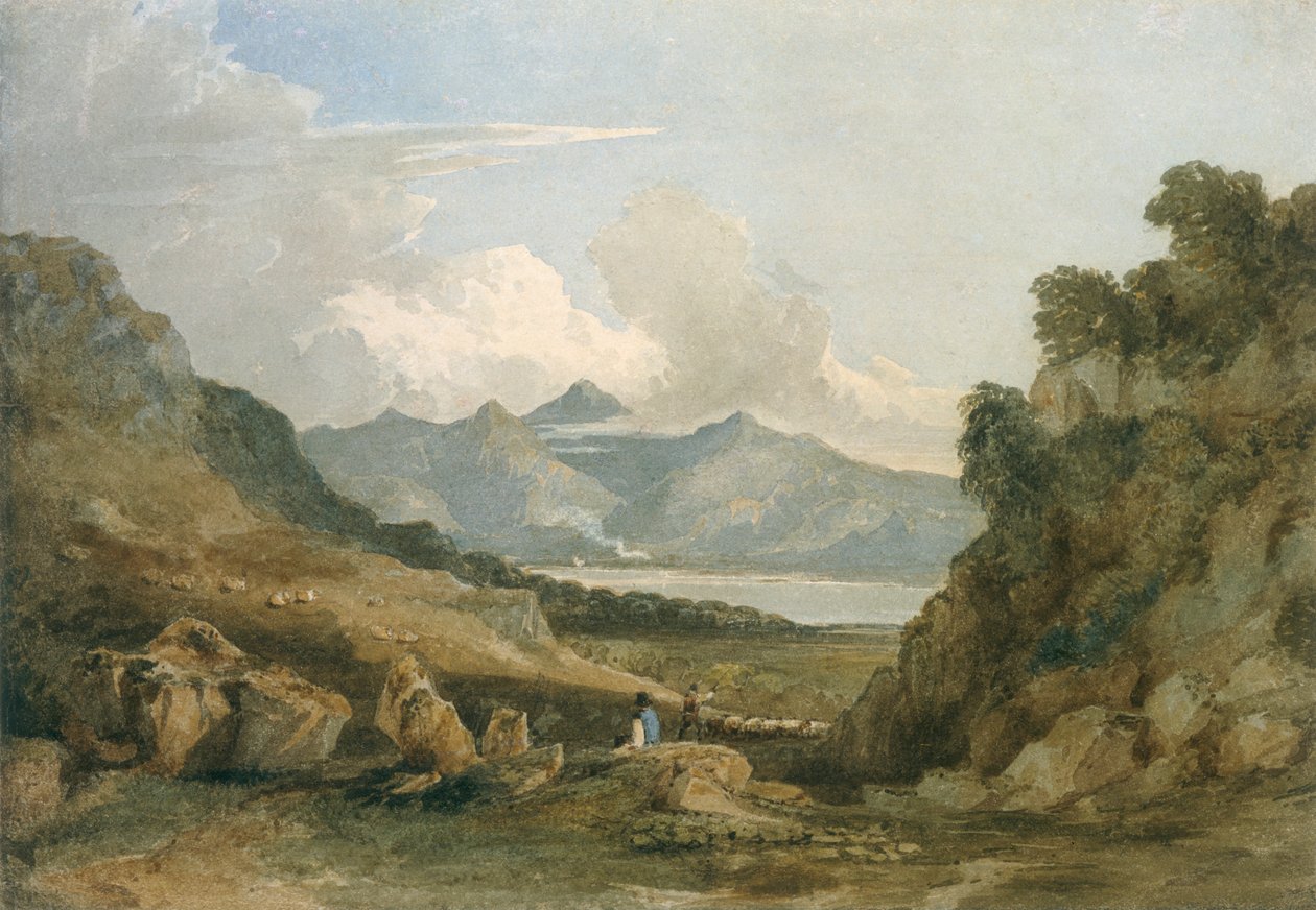 Snowdon, ok. 1810 r. autorstwa David Cox the elder