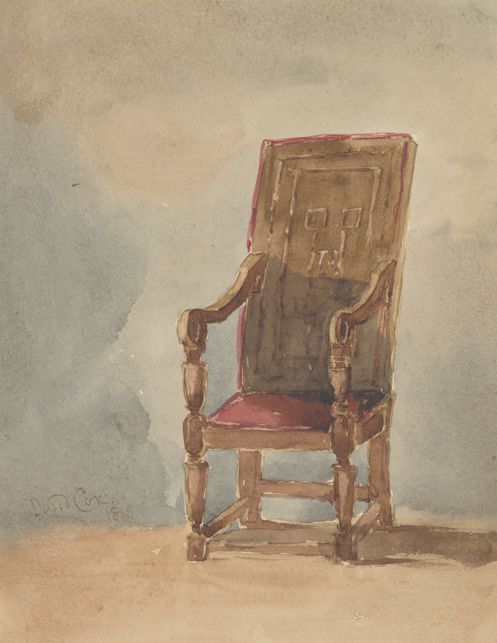 Gabinet antycznego fotela, 1849 r. autorstwa David Cox the elder