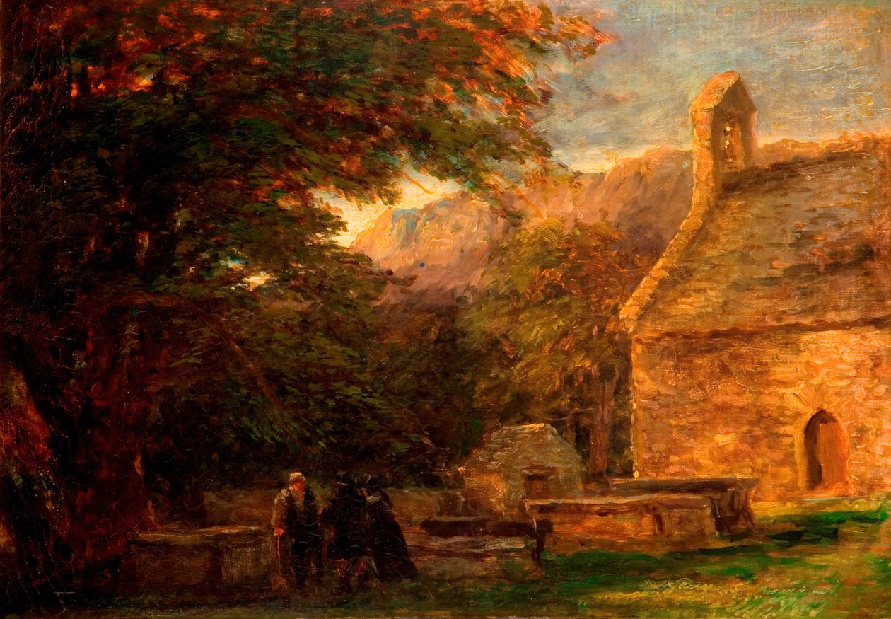 Kościół, Bettws-y-Coed, 1844-1856. autorstwa David Cox the elder