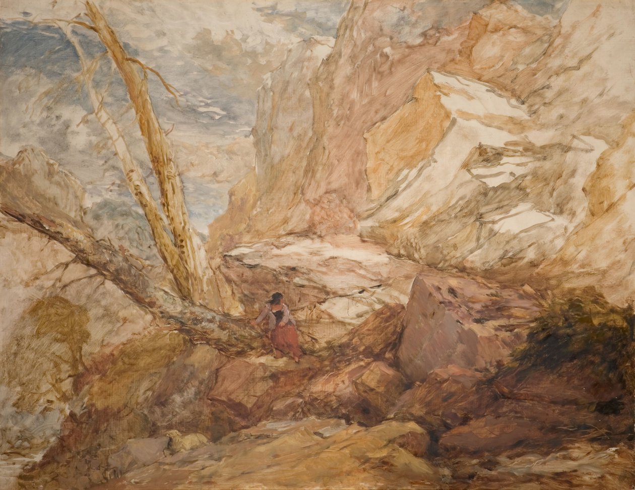 Zaginiony Baranek, 1853. autorstwa David Cox the elder