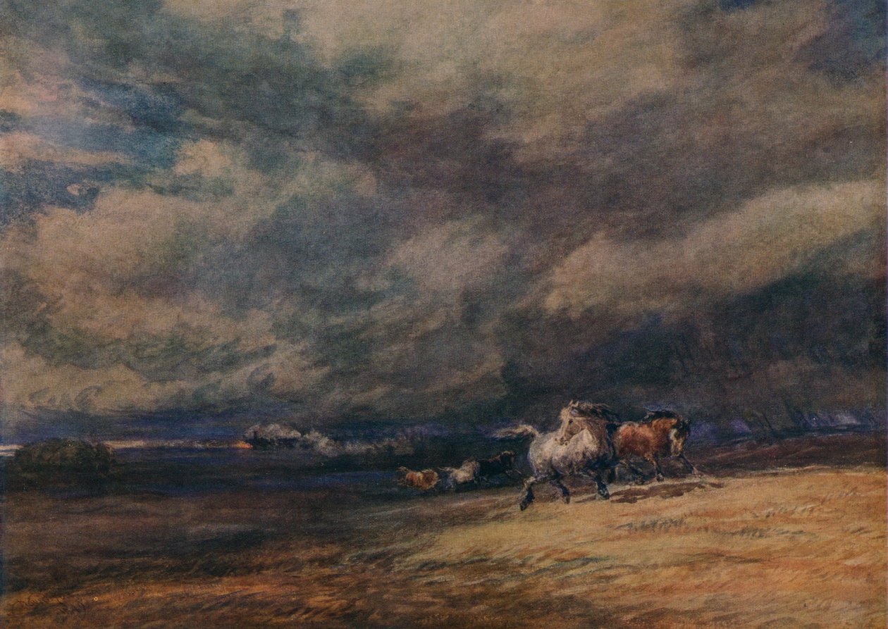 Pociąg nocny, 1849 autorstwa David Cox the elder