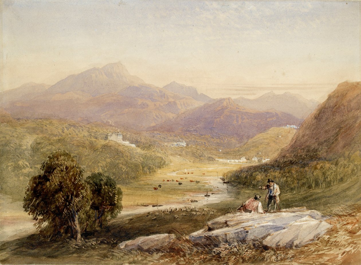 Dolina Ffestiniog, Merionethshire, XIX wiek autorstwa David Cox the elder