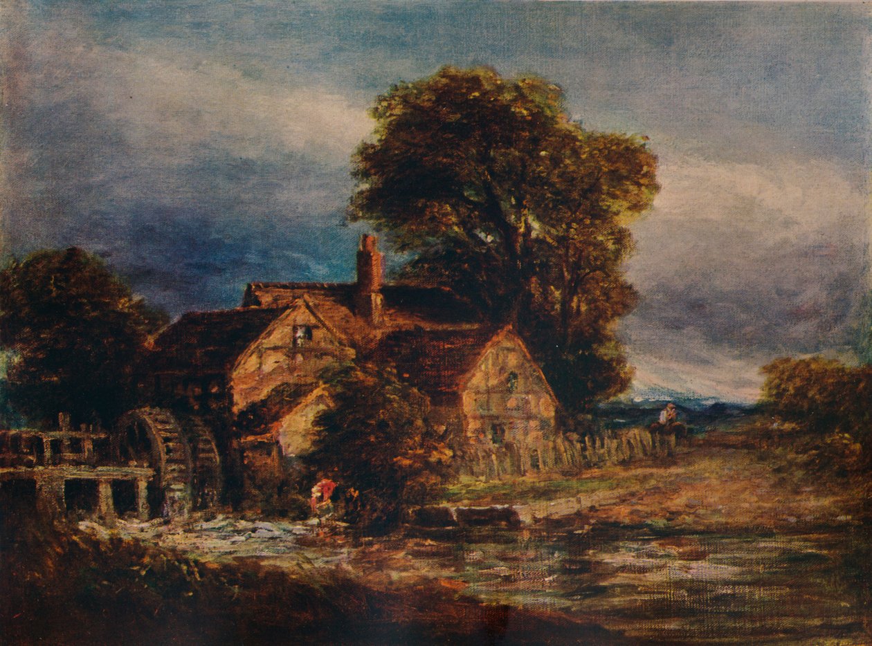 Koło wodne, c1839 autorstwa David Cox the elder