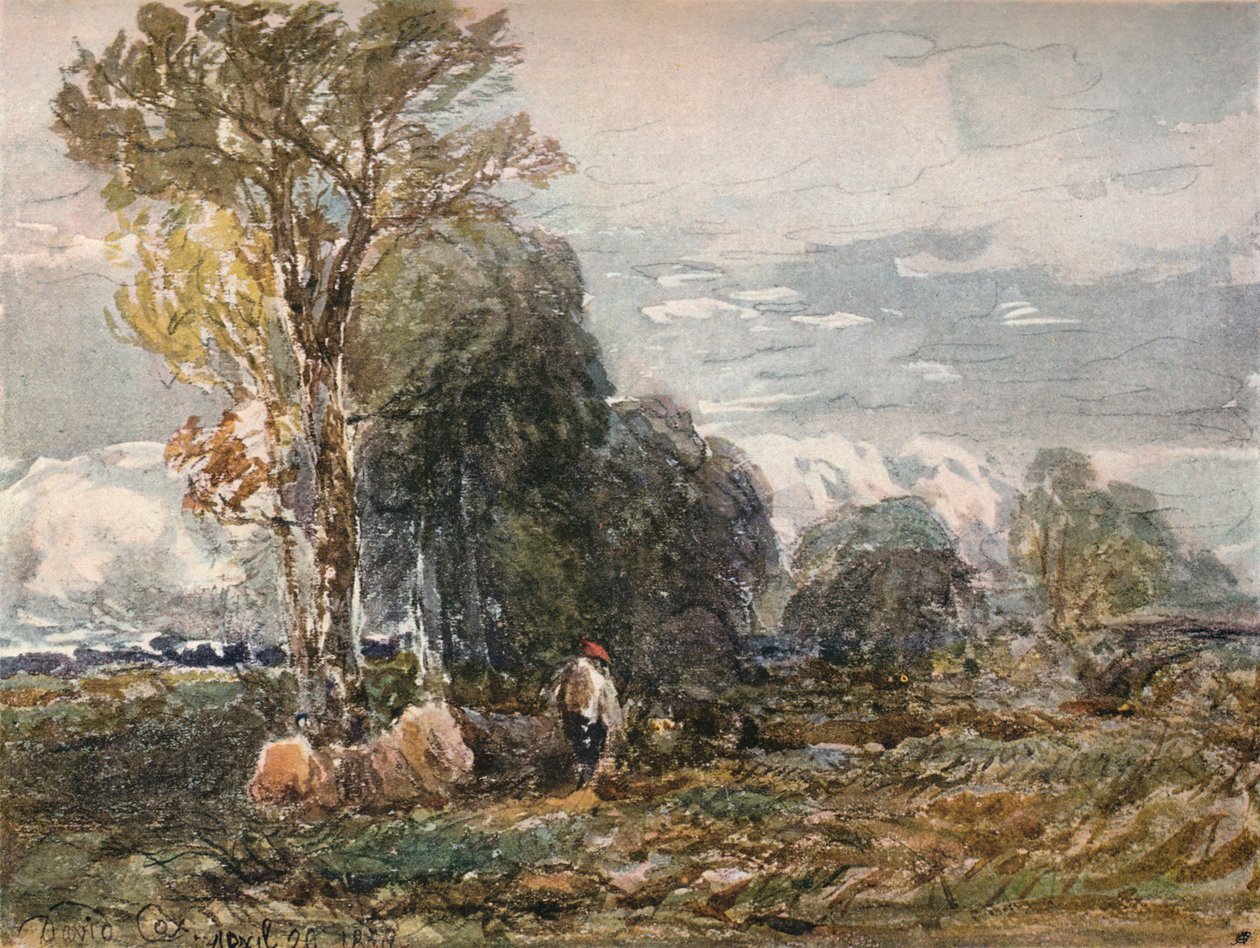 Drwal, 1858 autorstwa David Cox the elder