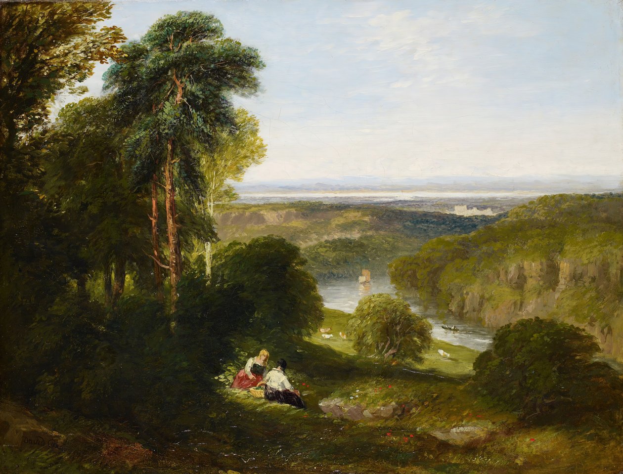 Wyndcliffe, rzeka Wye, 1842. autorstwa David Cox the elder
