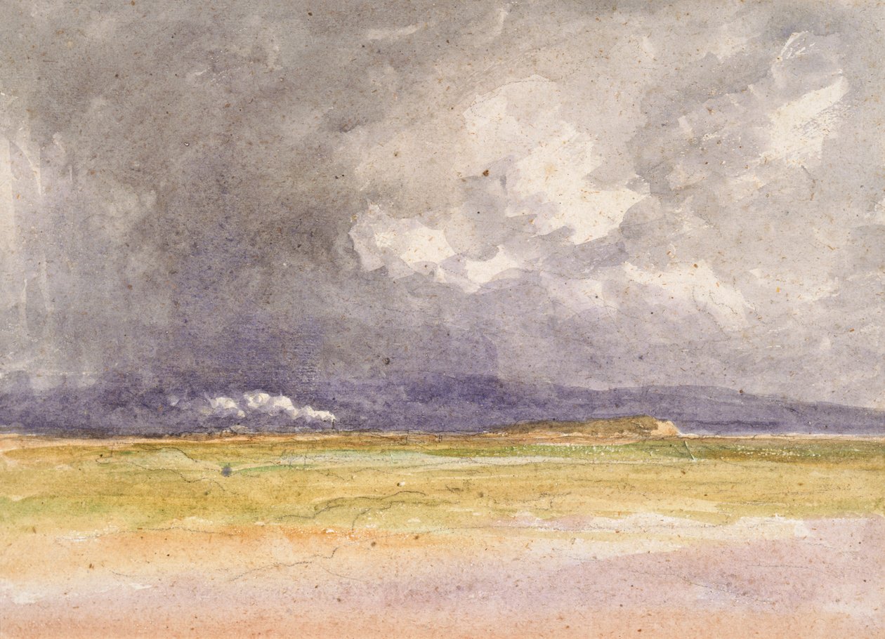 „Pociąg na wybrzeżu”, 1850 autorstwa David Cox the elder