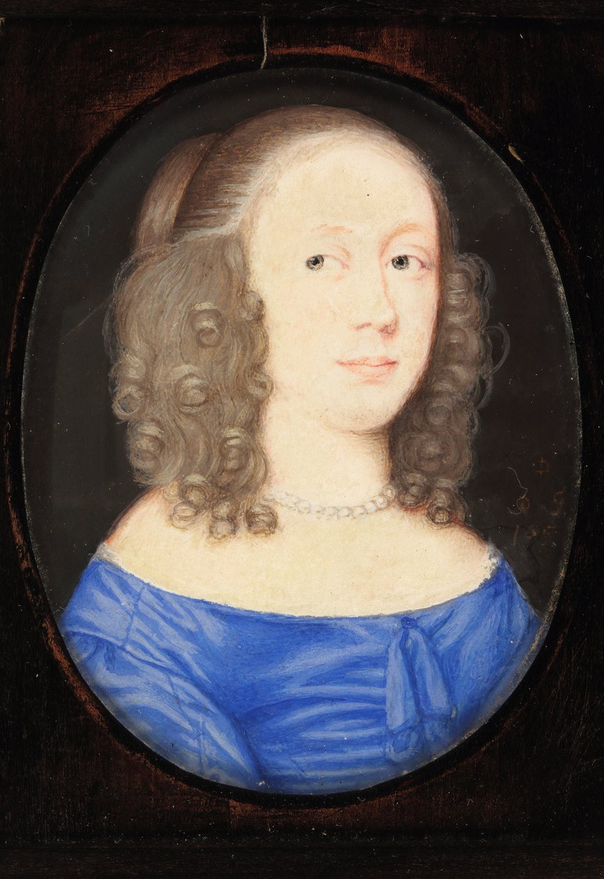 Pani o imieniu Elżbieta Vere, hrabina Klary, 1653 (wc na welinie) autorstwa David Des Granges