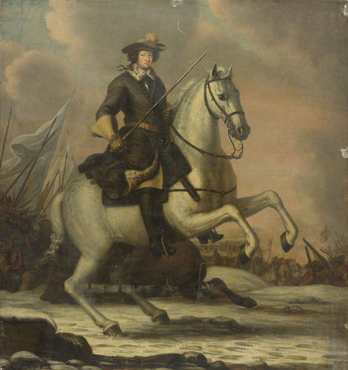 Karol XI (1665-97), król Szwecji autorstwa David Ehrenstrahl
