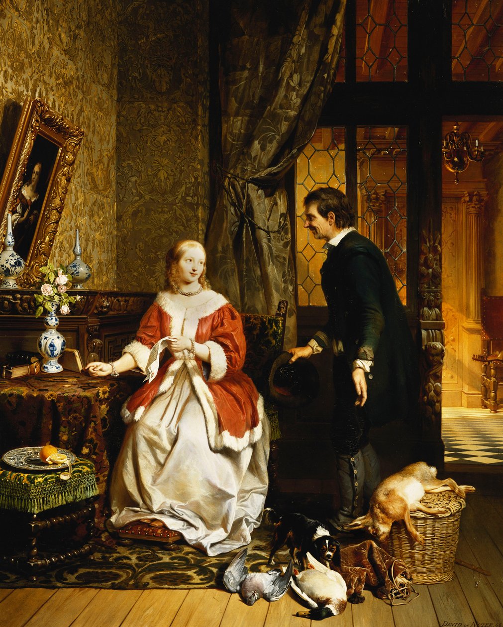 Powrót z Rynku, 1846 autorstwa David Emil Joseph de Noter