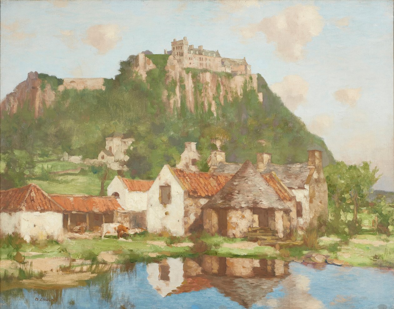 Pod murami zamku Stirling (olej na płótnie) autorstwa David Gauld