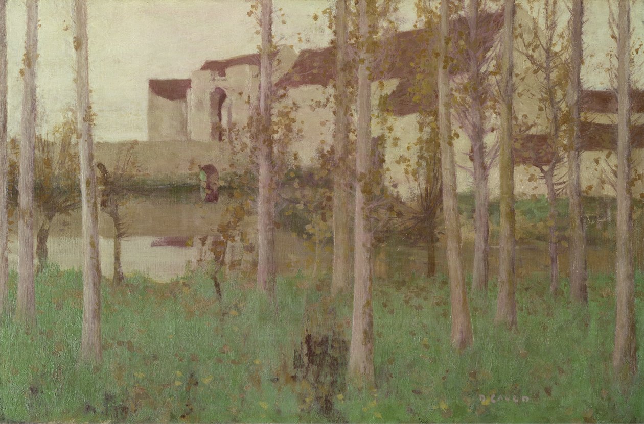 Nawiedzony zamek, Grez-sur-Loing, 1896 autorstwa David Gauld