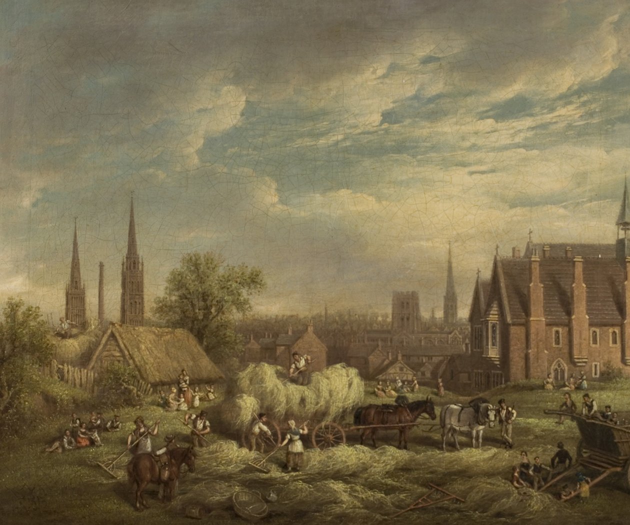 Sianokosy w Coventry, połowa XIX wieku autorstwa David Gee