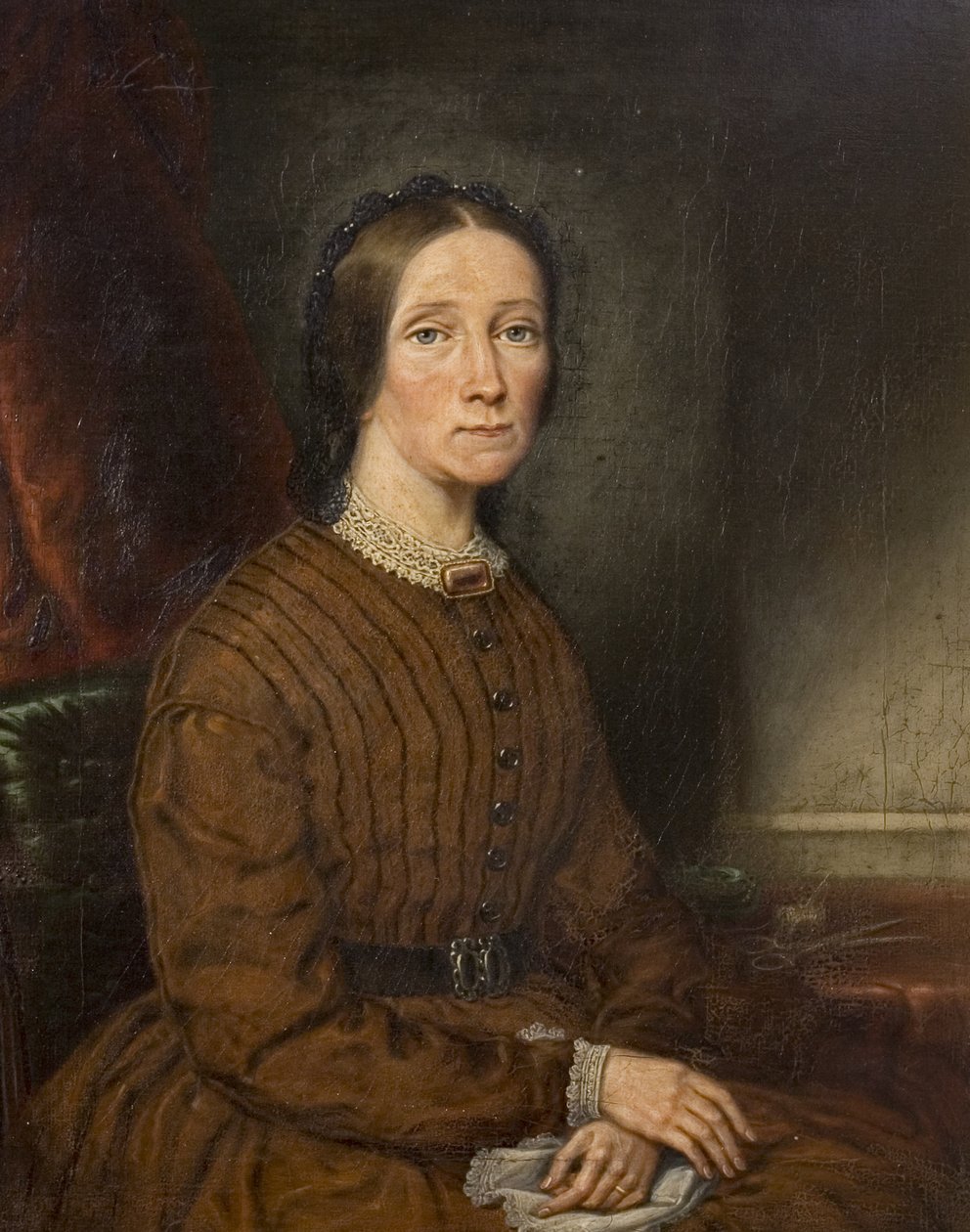 Żona malarza Harriet (1809-1868), ok. 1868 (olej na płótnie) autorstwa David Gee