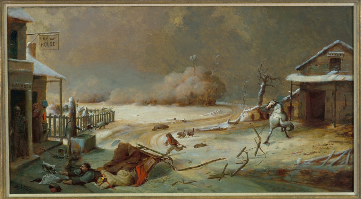 Dom w połowie drogi, 1864 autorstwa David Gilmour Blythe