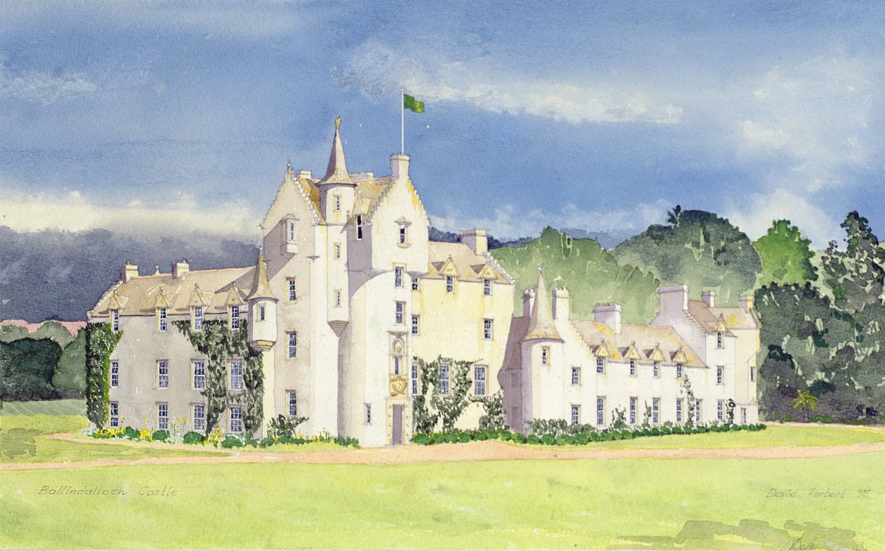 Zamek Ballindalloch, 1995 (wc) autorstwa David Herbert