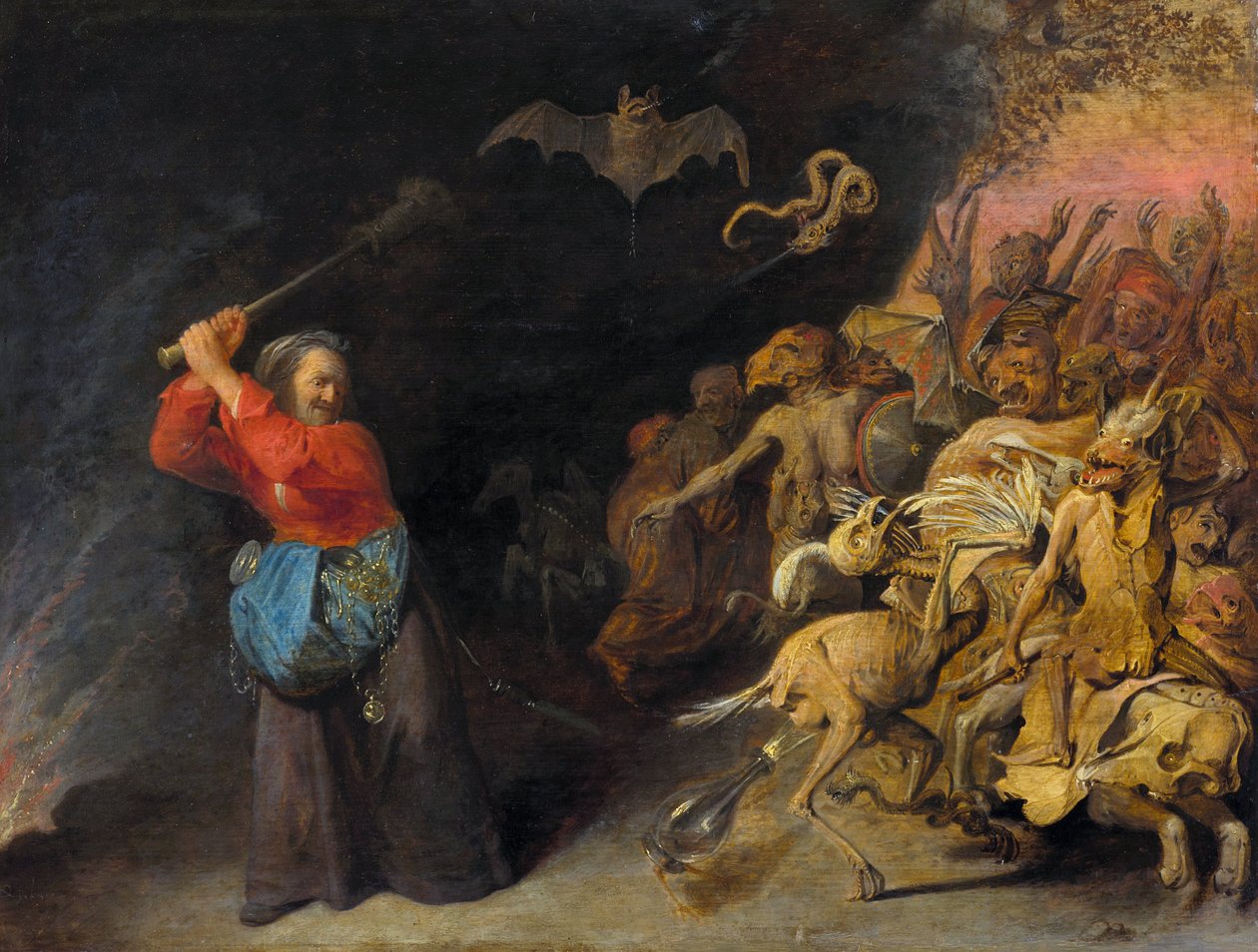 Meg la folle - Mad Meg (De Dulle Griet) autorstwa Ryckaerta (Rijckaert), Davida (1612-1661). Olej na płótnie, ok. 1650, Muzeum Historii Sztuki, Vienne autorstwa David II Ryckaert