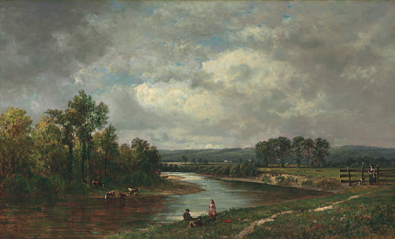 Rzeka Connecticut w South Lancaster, New Hampshire autorstwa David Johnson