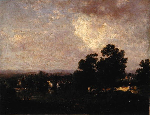 Wallkill Scenery, ok. 1885 (olej na pokładzie) autorstwa David Johnson