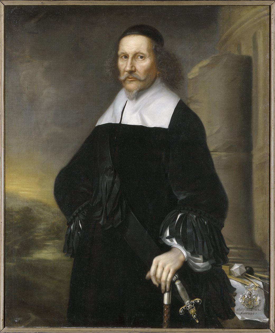 Georg Stiernhielm, poete et linguiste suedois - Portret Georga Stiernhielma (1598-1672), autorstwa Ehrenstrahla, Davida Kloeckera (1629-1698). olej na płótnie autorstwa David Klöcker Ehrenstrahl