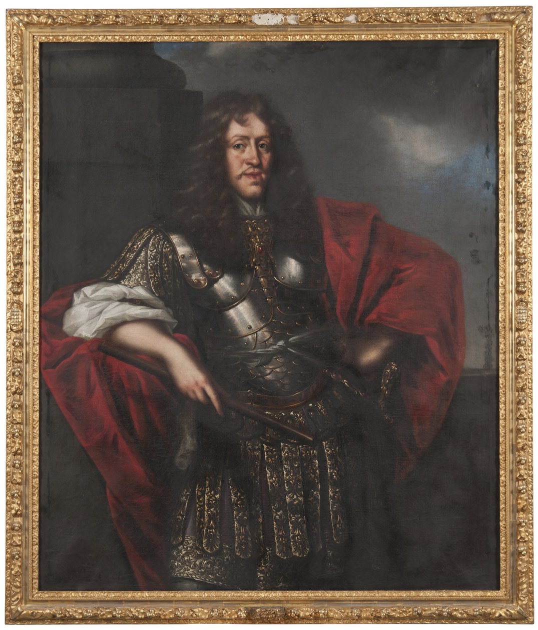 Adolf Johan t.e. (1629-1689), hrabia palatyn Zweibrücken, książę Stegeborgu, żonaty z 1. Elsą Beatą Brahe, 2. Elsą Elizabet Brahe autorstwa David Klöcker Ehrenstrahl