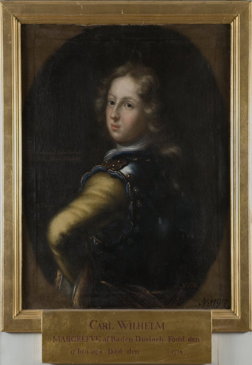 Karol Wilhelm, 1679-1738, margrabia Badenii-Durlach autorstwa David Klöcker Ehrenstrahl