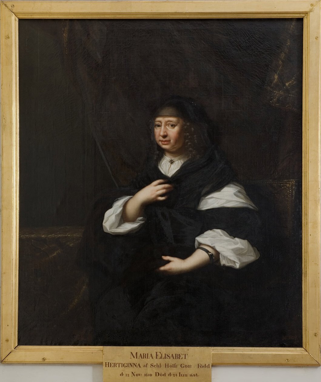 Maria Elżbieta, 1610-1684, księżniczka Saksonii, księżna Holsztynu-Gottorp autorstwa David Klöcker Ehrenstrahl