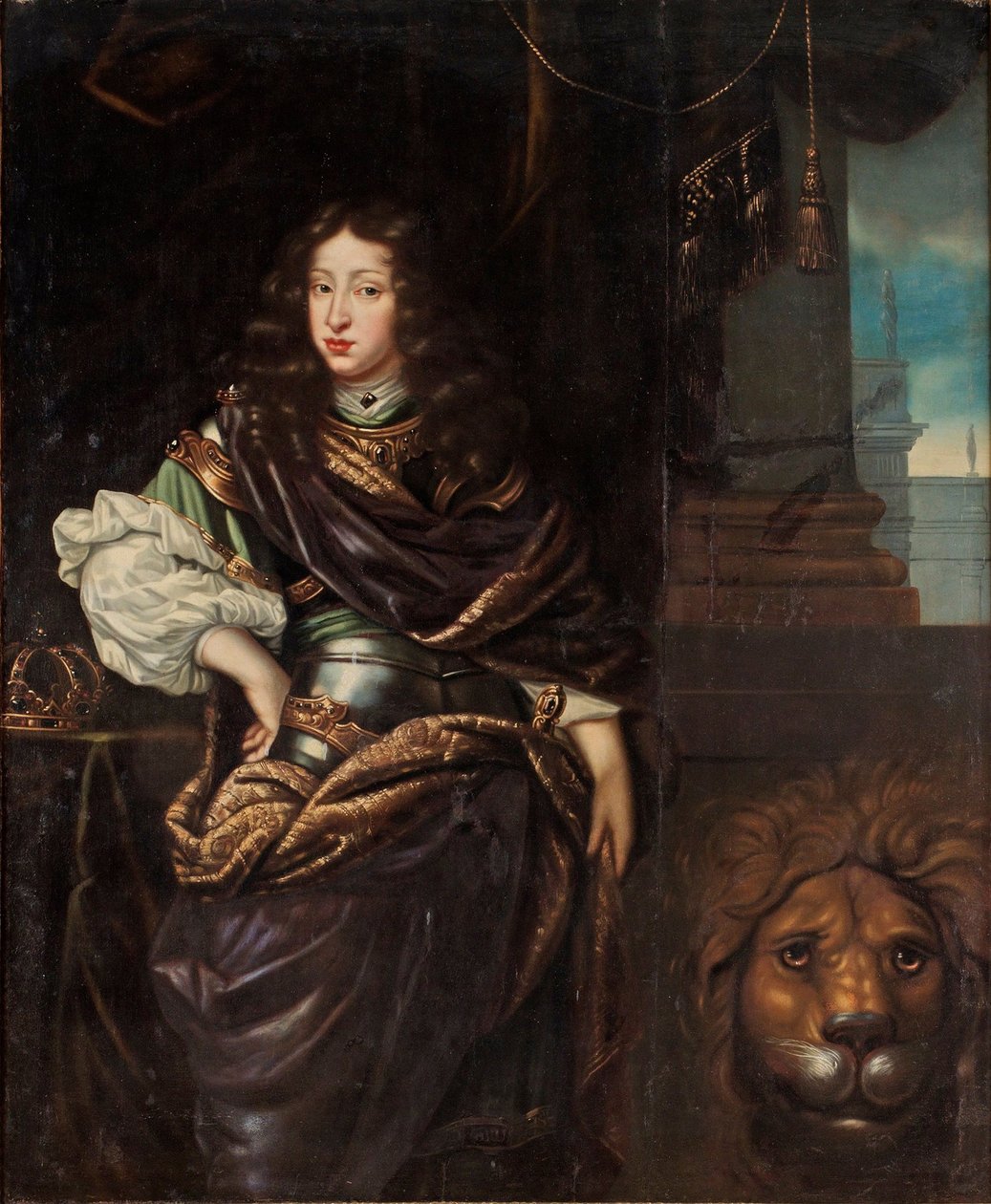 Portret Karola XI Szwecji 1655-1697 autorstwa David Klöcker Ehrenstrahl