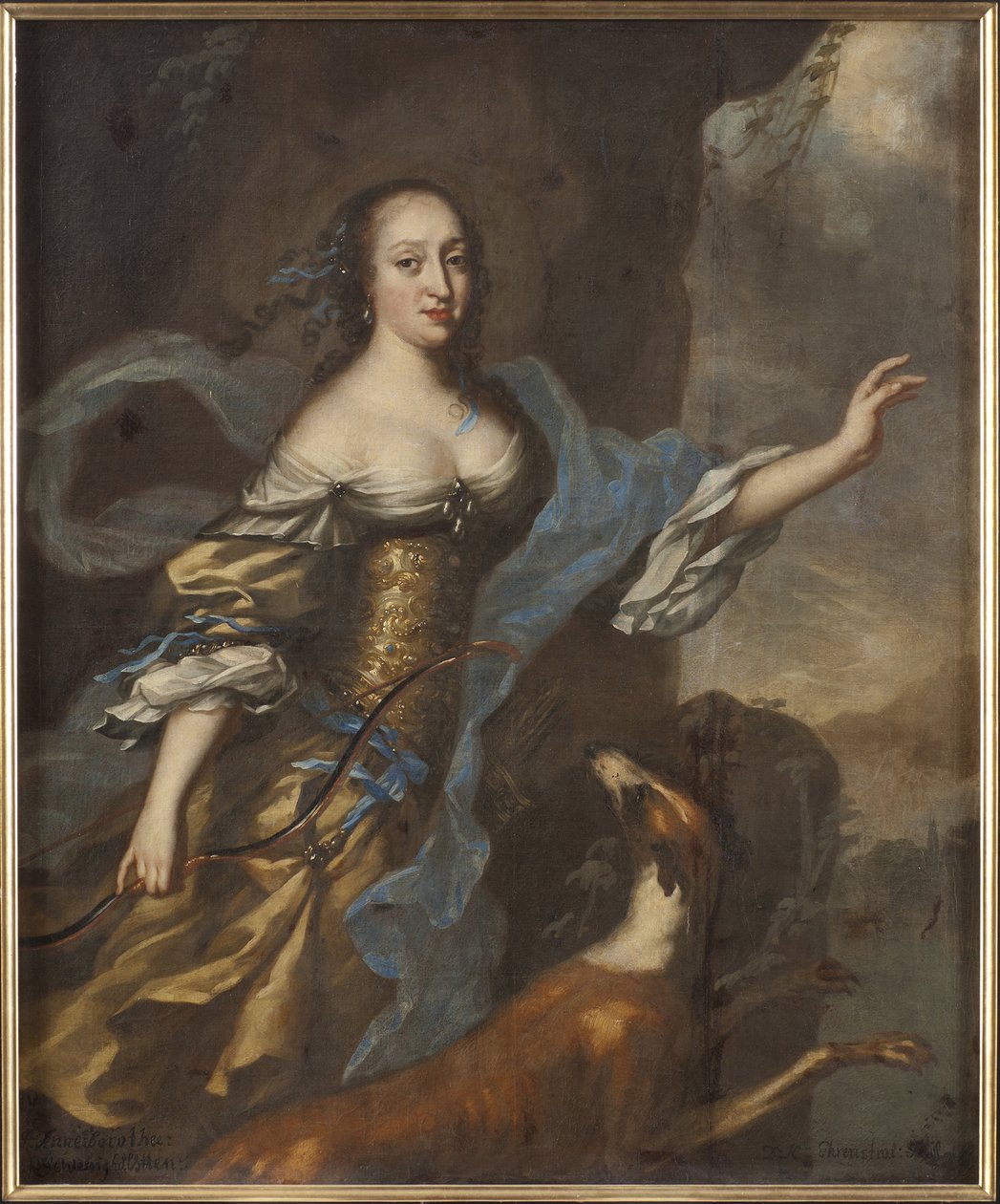 Princesse Anne Dorothee de Holstein Gottorp - Portret księżniczki Anny Dorothei z Holstein-Gottorp (1640-1713), autorstwa Ehrenstrahla, Davida Kloeckera (1629-1698). Olej na płótnie. Wymiar : 146x122 cm. Muzeum Narodowe w Sztokholmie autorstwa David Klöcker Ehrenstrahl